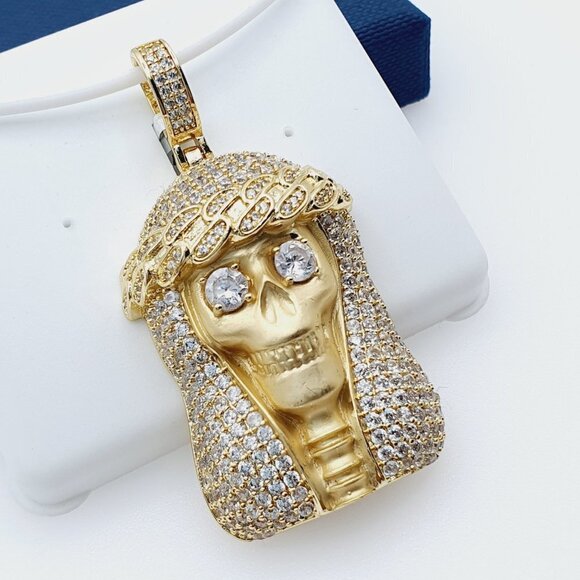 "14K Gold Plated Cubic Zircon Pendant, EVBRS651 - Picture 3 of 11